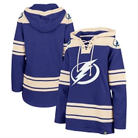 Women's '47  Blue Tampa Bay Lightning Superior Lacer Pullover Hoodie