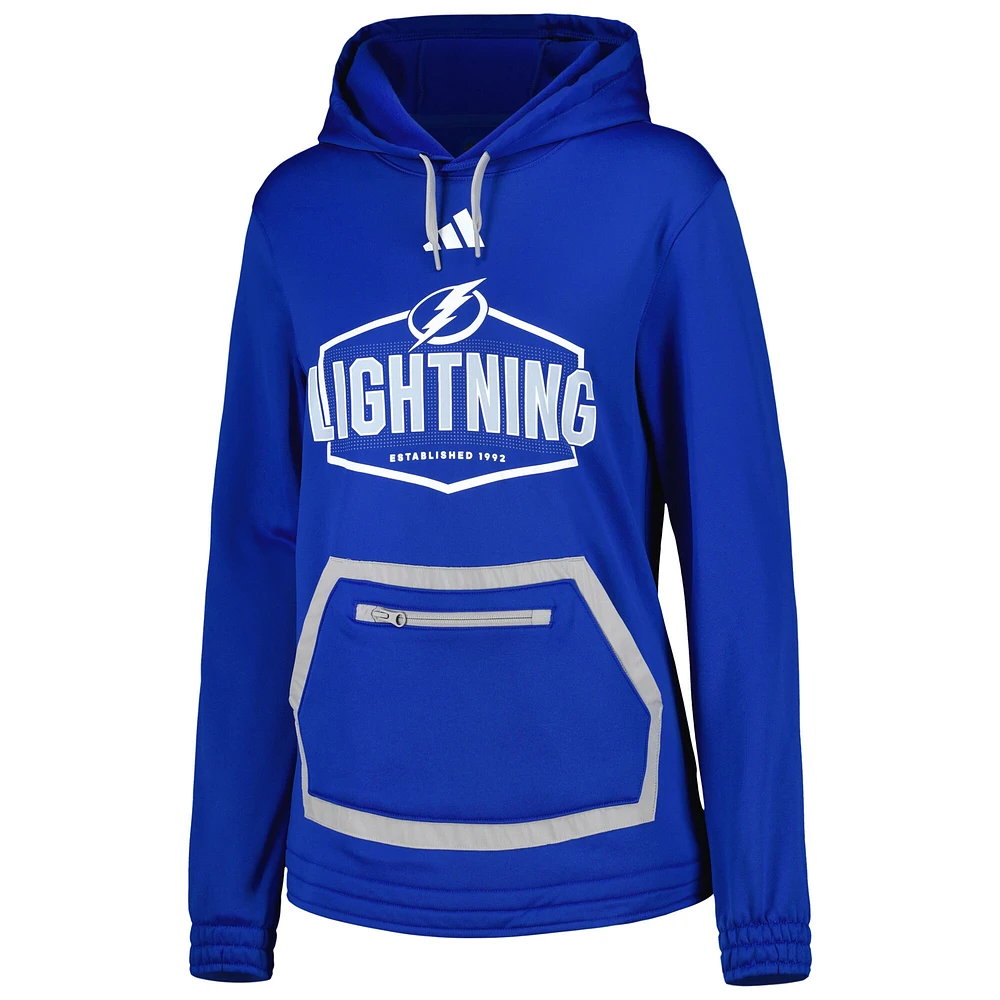 Women's adidas Blue Tampa Bay Lightning Team Pullover Hoodie