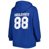 Women's Andrei Vasilevskiy Royal Tampa Bay Lightning Plus Lace-Up V-Neck Pullover Hoodie