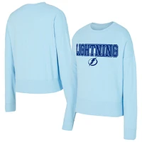 Sweat-shirt ton sur bleu clair Tampa Bay Lightning pour femme Concepts Sport