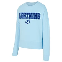 Sweat-shirt ton sur bleu clair Tampa Bay Lightning pour femme Concepts Sport