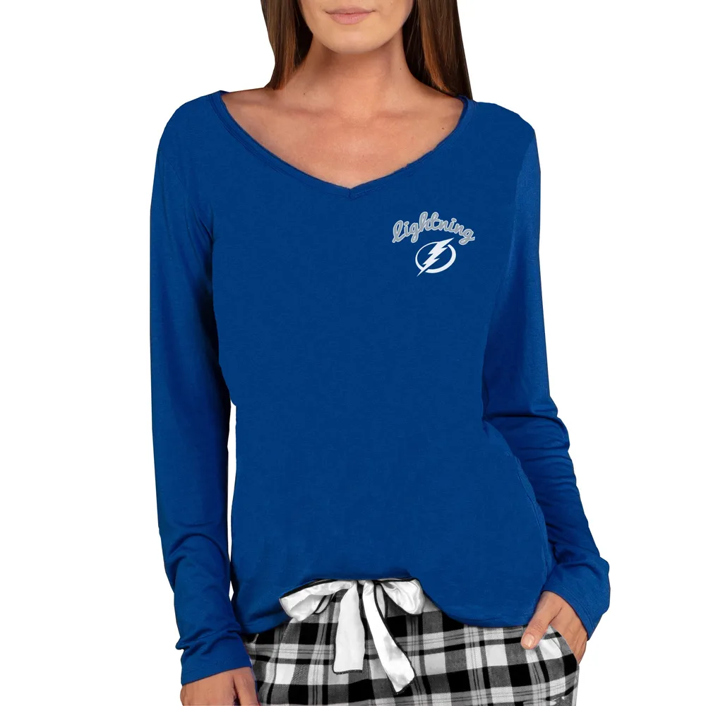 Lids Tampa Bay Lightning Concepts Sport Women's Marathon Knit Long Sleeve  V-Neck T-Shirt - Royal