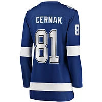 Maillot de joueur échappé à domicile Erik Cernak Fanatics bleu Tampa Bay Lightning pour femme