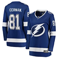 Maillot de joueur échappé à domicile Erik Cernak Fanatics bleu Tampa Bay Lightning pour femme