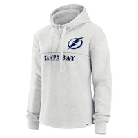 Women's Fanatics Ash Tampa Bay Lightning True Classics Legacy Quarter-Zip Hoodie