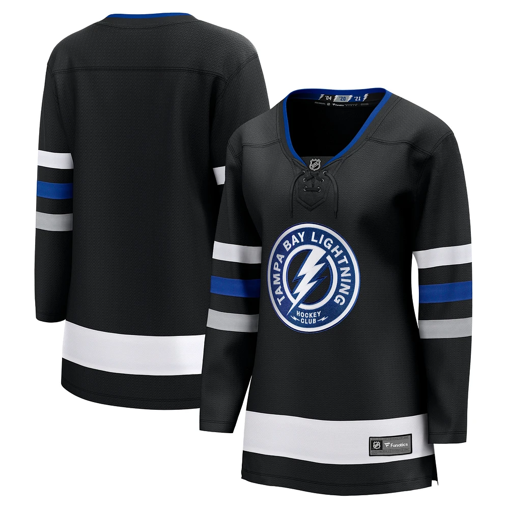 Maillot Fanatics noir Tampa Bay Lightning Alternate Premier Breakaway pour femmes