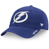 Casquette ajustable avec logo principal Tampa Bay Lightning Core Fanatics pour femmes, bleu