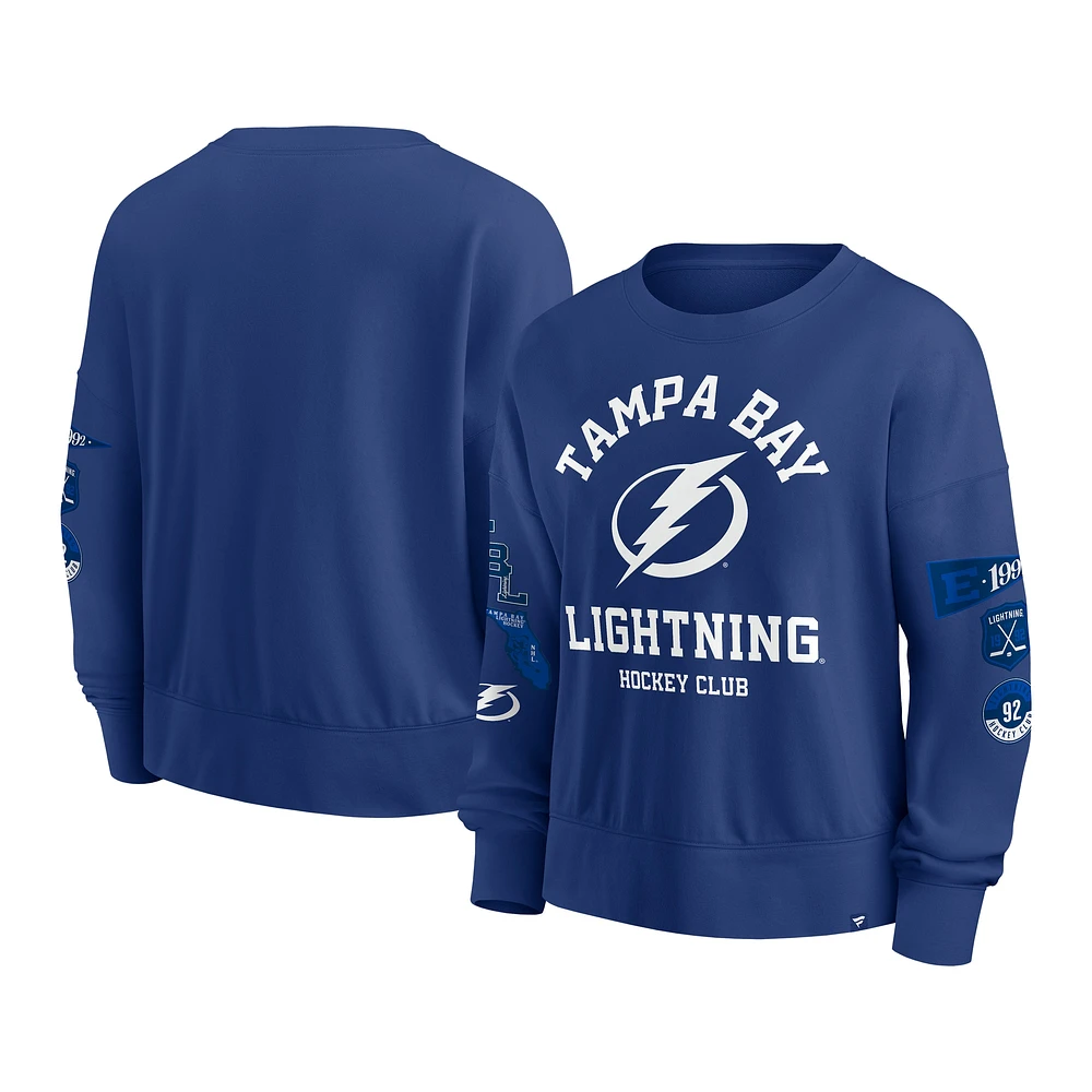 Sweat-shirt à capuche bleu Tampa Bay Lightning Go Team Fanatics pour femme