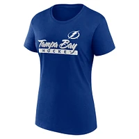 Women's Fanatics Blue Tampa Bay Lightning Risk Cotton T-Shirt