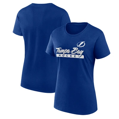 Women's Fanatics Blue Tampa Bay Lightning Risk Cotton T-Shirt