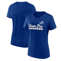 Women's Fanatics Blue Tampa Bay Lightning Risk Cotton T-Shirt