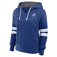 Women's Fanatics Blue Tampa Bay Lightning Seize Fleece Pullover Hoodie