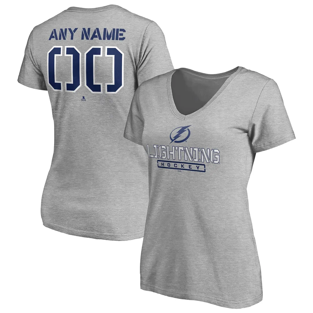 Lids Tampa Bay Lightning Fanatics Branded Women's Any Name & Number  Personalized Evanston Stencil V-Neck T-Shirt - Gray | The Shops at Willow  Bend