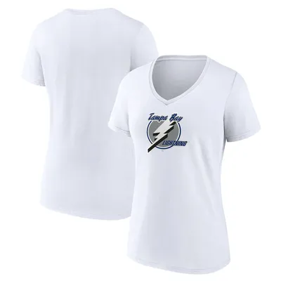 Fanatics Branded Women's Fanatics Branded White Tampa Bay Lightning -  Primary Logo V-Neck Graphic T-Shirt | Metropolis at Metrotown