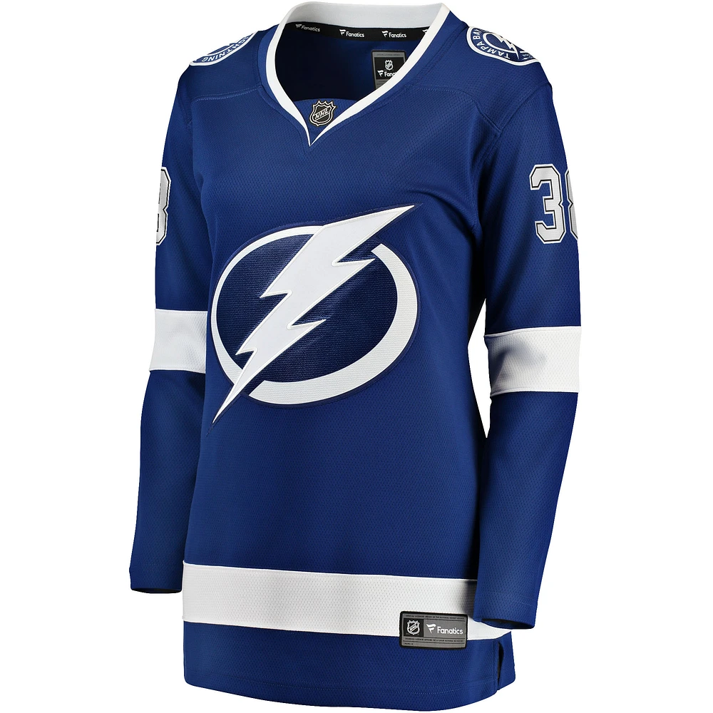 Maillot de joueur échappé à domicile Fanatics Brandon Hagel bleu Tampa Bay Lightning pour femmes