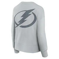 Women's Fanatics  Gray Tampa Bay Lightning Elements Flow Pullover Sweatshirt