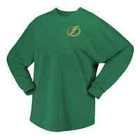 T-shirt fanatiques pour femmes Kelly Green Tampa Bay Lightning St. Patrick's Day Spirit en jersey