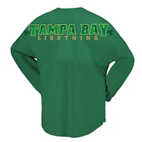 T-shirt fanatiques pour femmes Kelly Green Tampa Bay Lightning St. Patrick's Day Spirit en jersey