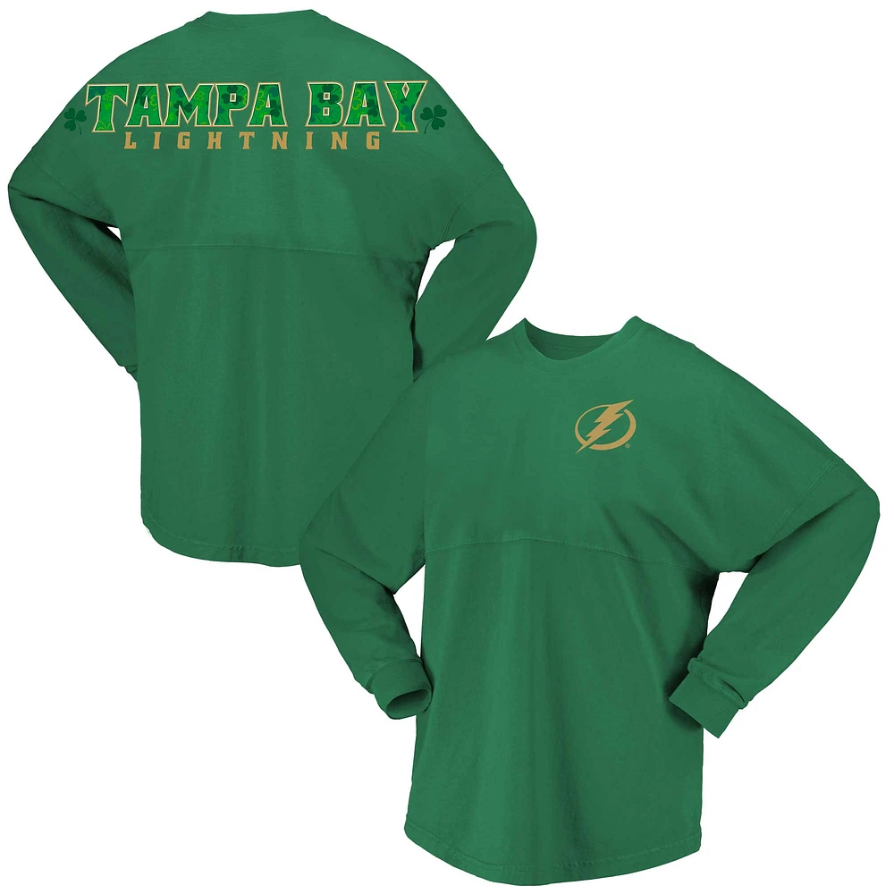 Women's Fanatics Kelly Green Tampa Bay Lightning St. Patrick's Day Spirit Jersey T-Shirt