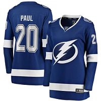 Maillot de joueur échappé à domicile Fanatics Nicholas Paul bleu du Lightning Tampa Bay pour femmes