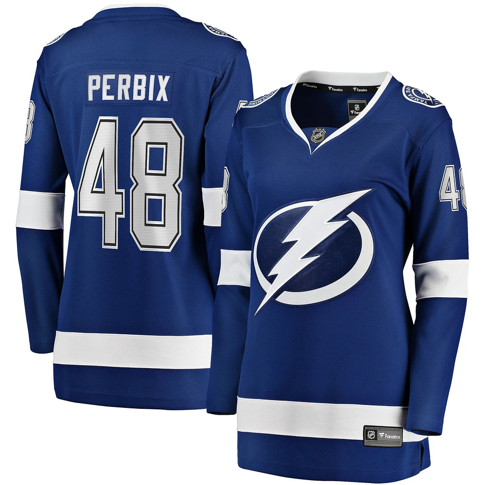 Maillot de joueur échappé à domicile du Lightning Tampa Bay Fanatics Nick Perbix pour femmes, bleu