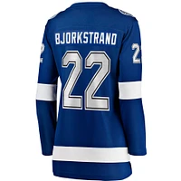 Maillot de joueur échappé à domicile bleu du Lightning Tampa Bay pour femmes, Oliver Bjorkstrand, Fanatics