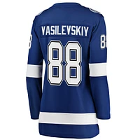 Maillot de joueur échappé Andrei Vasilevskiy du Lightning Tampa Bay Fanatics pour femmes, bleu