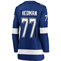 Maillot de joueur échappé premier du Lightning Tampa Bay Fanatics Victor Hedman, bleu, pour femmes