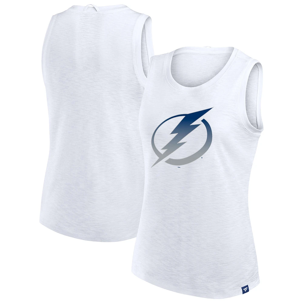 Débardeur Fanatics blanc Tampa Bay Lightning pour femme