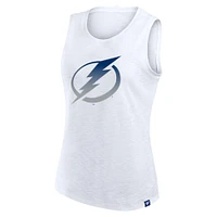 Débardeur Fanatics blanc Tampa Bay Lightning pour femme