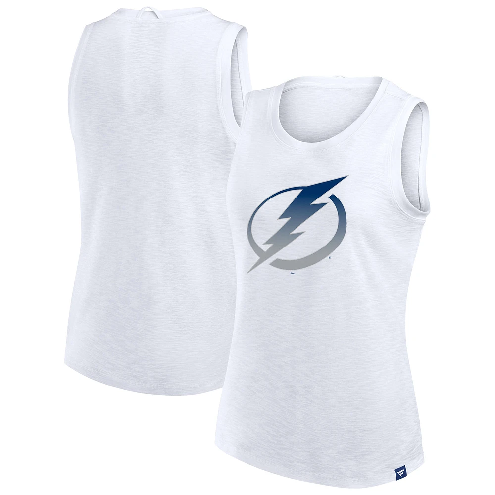 Débardeur Fanatics blanc Tampa Bay Lightning pour femme