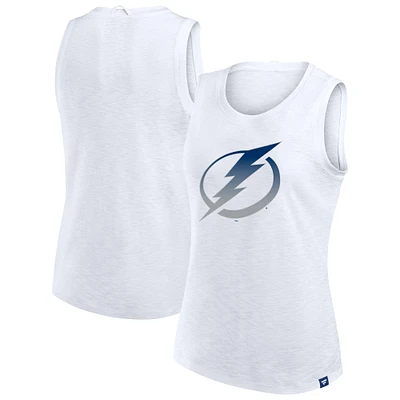 Débardeur Fanatics blanc Tampa Bay Lightning pour femme