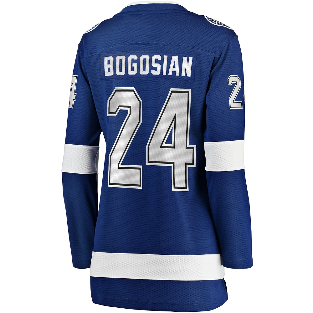 Maillot de joueur échappé à domicile Fanatics Zach Bogosian pour femmes, bleu, Tampa Bay Lightning