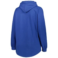 Women's Heather Blue Tampa Bay Lightning Plus Fleece Pullover Hoodie