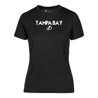 T-shirt capsule Maddox City pour femme de Tampa Bay Lightning Levelwear, noir