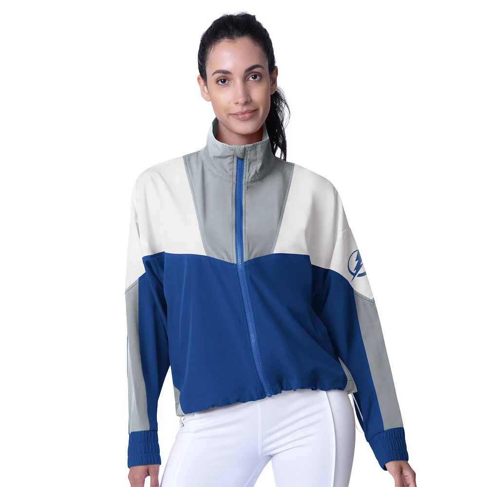 Veste zippée Tessa pour femme MSX by Michael Strahan Royal/Gris du Lightning de Tampa Bay