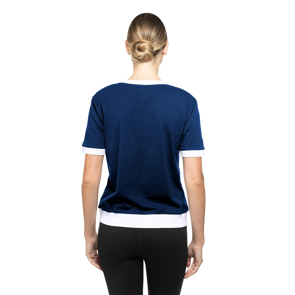 Women's New Era Blue Tampa Bay Lightning Game Day Rhinestuds T-Shirt