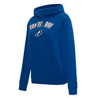 Women's Pro Standard Blue Tampa Bay Lightning Classic Chenille Pullover Hoodie