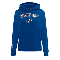 Women's Pro Standard Blue Tampa Bay Lightning Classic Chenille Pullover Hoodie