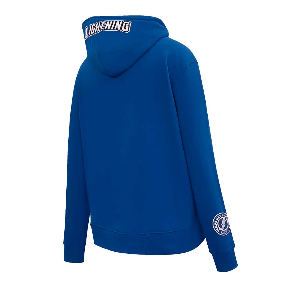 Women's Pro Standard Blue Tampa Bay Lightning Classic Chenille Pullover Hoodie