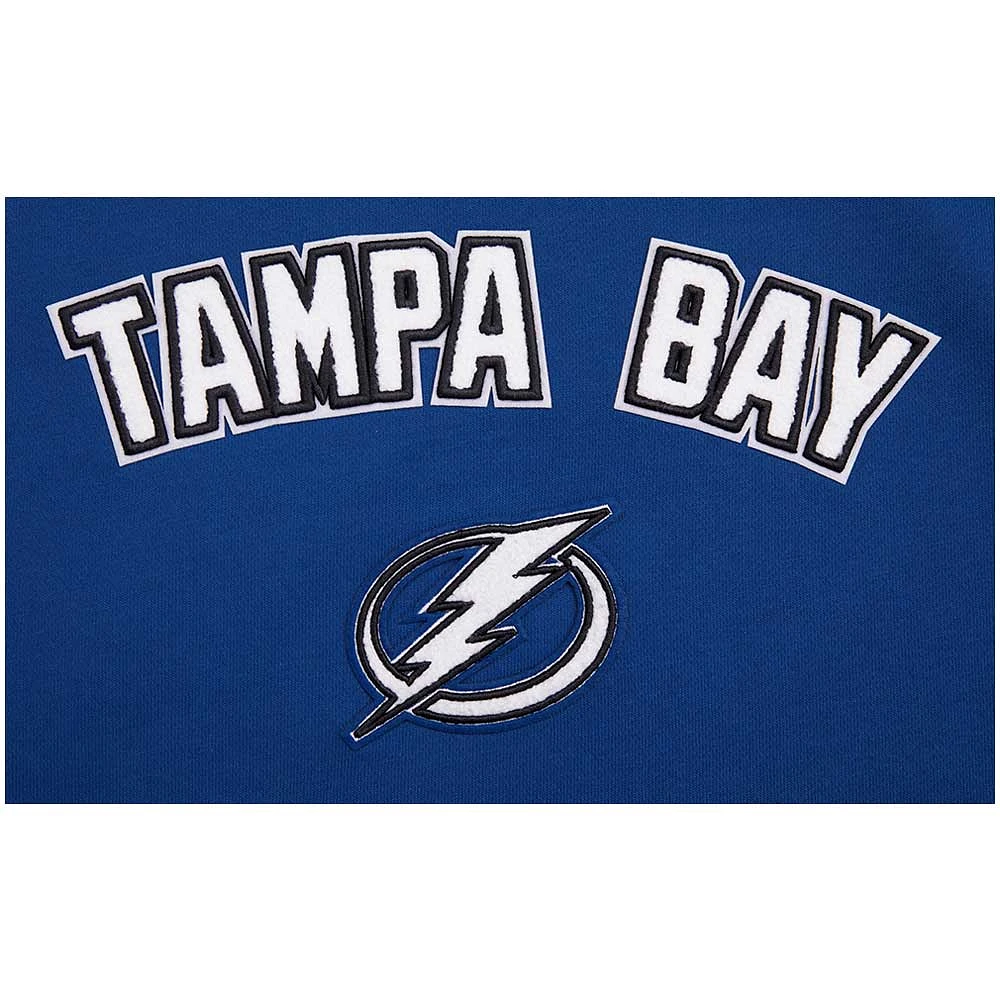 Women's Pro Standard Blue Tampa Bay Lightning Classic Chenille Pullover Hoodie