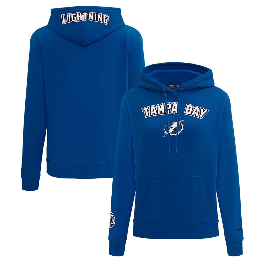 Women's Pro Standard Blue Tampa Bay Lightning Classic Chenille Pullover Hoodie