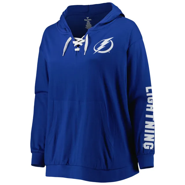 Profile Women's Royal St. Louis Blues Plus Lace-Up Pullover Hoodie