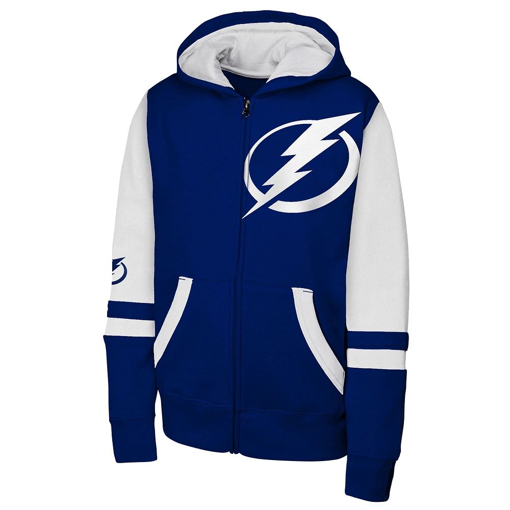 Youth Blue Tampa Bay Lightning Face Off Full-Zip Hoodie