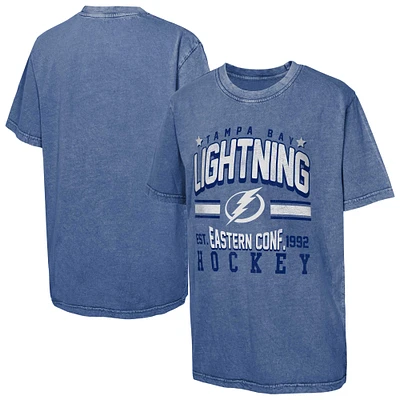 T-shirt court bleu pour jeunes du Lightning de Tampa Bay Sure