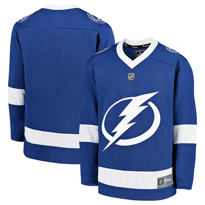 Maillot vierge de réplique à domicile du Lightning Tampa Bay bleu Fanatics pour jeunes