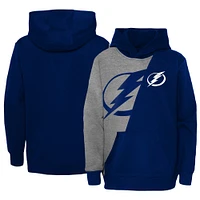 Sweat à capuche inégalé pour jeunes, gris chiné/bleu, Tampa Bay Lightning