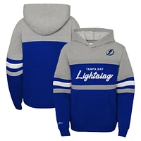 Youth Mitchell & Ness Gray Tampa Bay Lightning Head Coach Pullover Hoodie