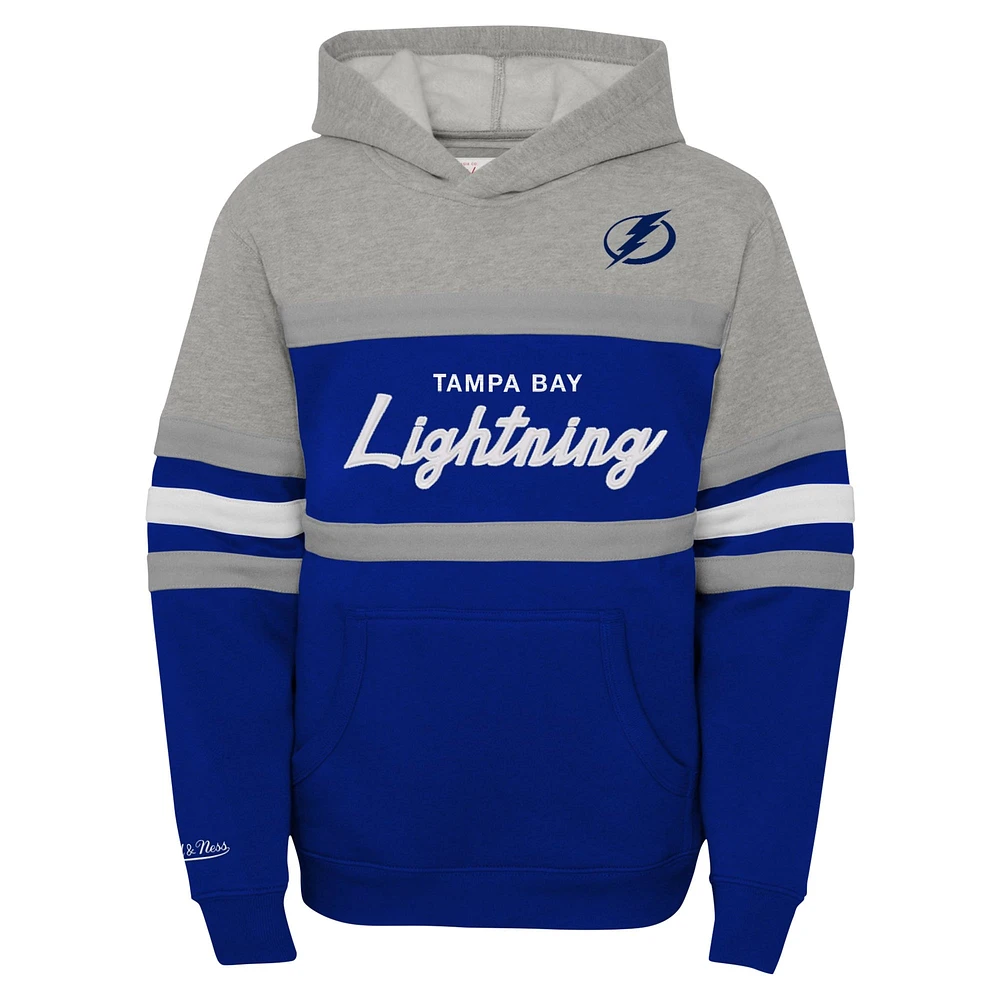 Chandail à capuchon gris Mitchell & Ness pour entraîneur-chef du Lightning de Tampa Bay jeunes