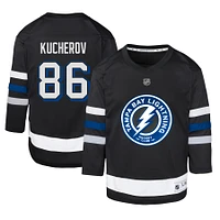 Maillot de joueur réplique alternative du Lightning Tampa Bay noir Nikita Kucherov pour jeunes